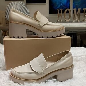 Dolce Vita Cream Platform Loafers Size 9